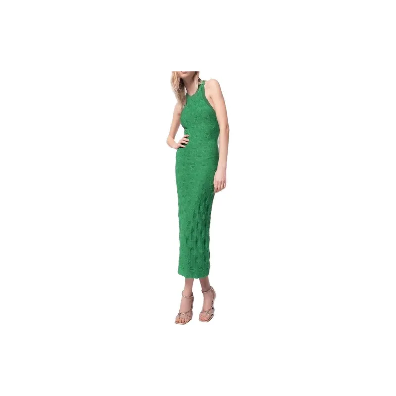 PINKO Sleeveless Dresses Women's Green-4