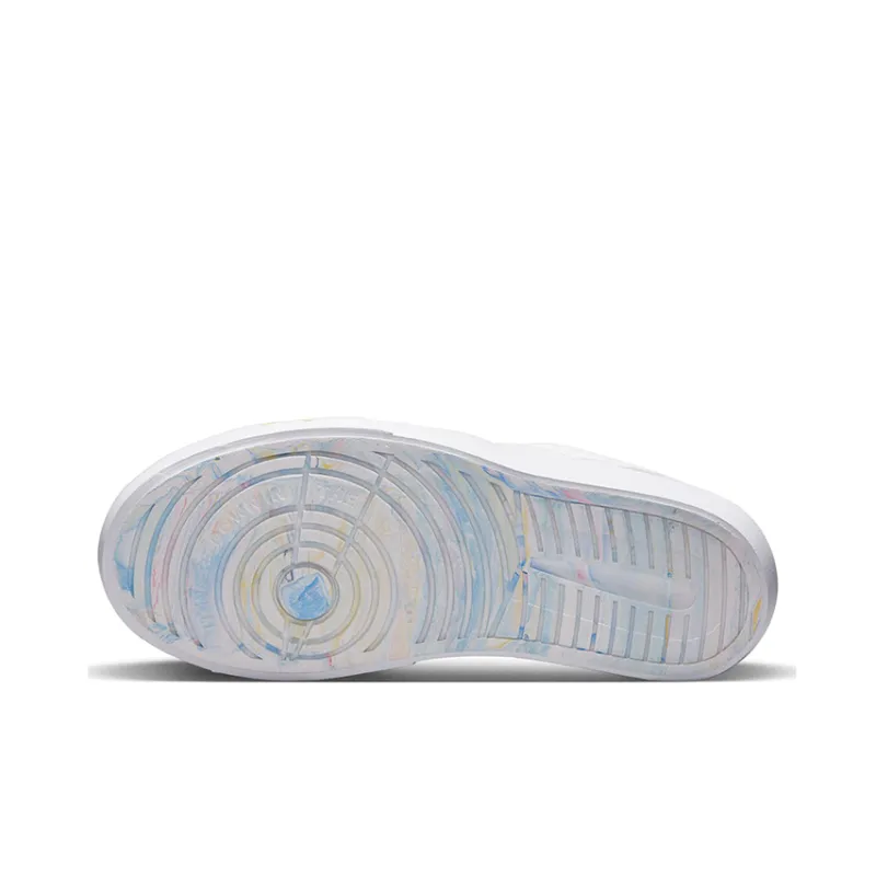 Jordan Series Air Jordan Series Anti Slip Wear Resistant Low Top Kids' Skateboarding Shoes White Green Blue Unisex-4