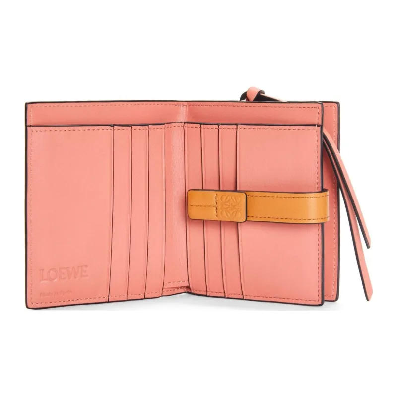LOEWE Grained Calfskin Wallet Women's Light Oat With Honey-3