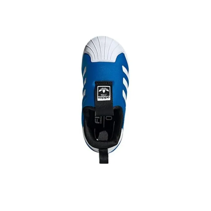 Adidas Originals SUPERSTAR 360 I Slip Resistant Low Top Toddler Shoes Blue White Infant And Toddler-4