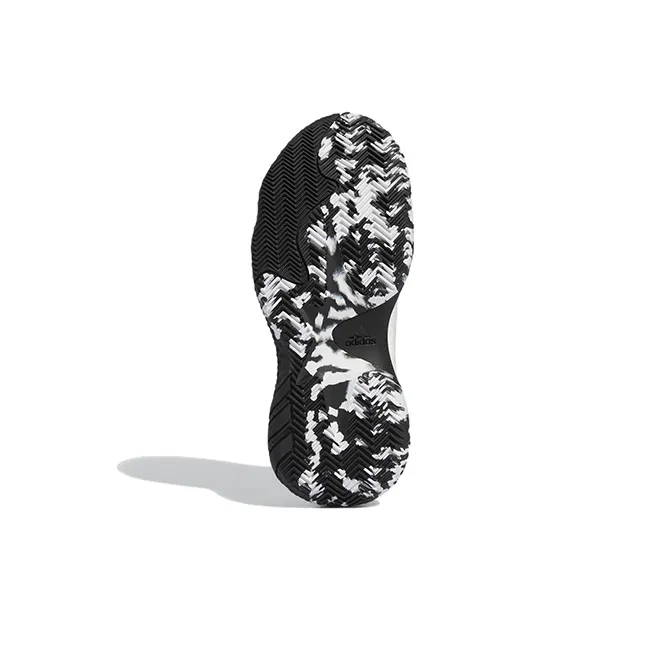 Adidas Harden Vol.6 Abrasion Resistant Low Top Performance Basketball Shoes Black White Teenagers-5
