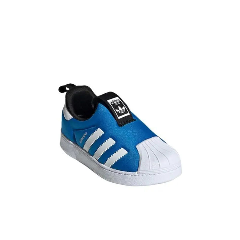 Adidas Originals SUPERSTAR 360 I Slip Resistant Low Top Toddler Shoes Blue White Infant And Toddler-2