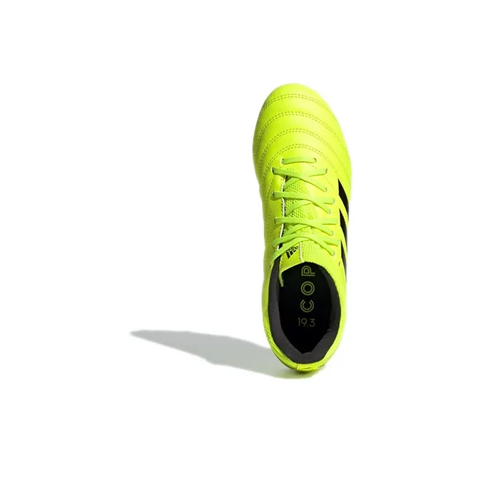 Adidas Copa 19.3 Firm Ground Boots J Wear-Resistant Low-Top Kids' Soccer Shoes Yellow Black Children Aged 3-7 Years Old-4