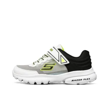 Skechers Razor Fle Kids Lifestyle Shoes White Black Teenagers