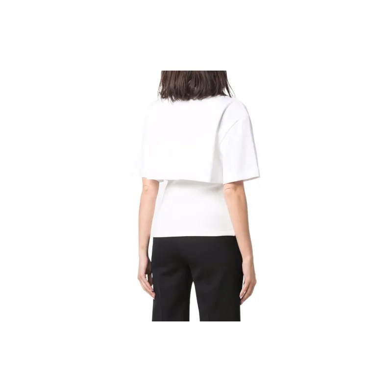 Alexander McQueen Logo embroidered Layered T shirt-3