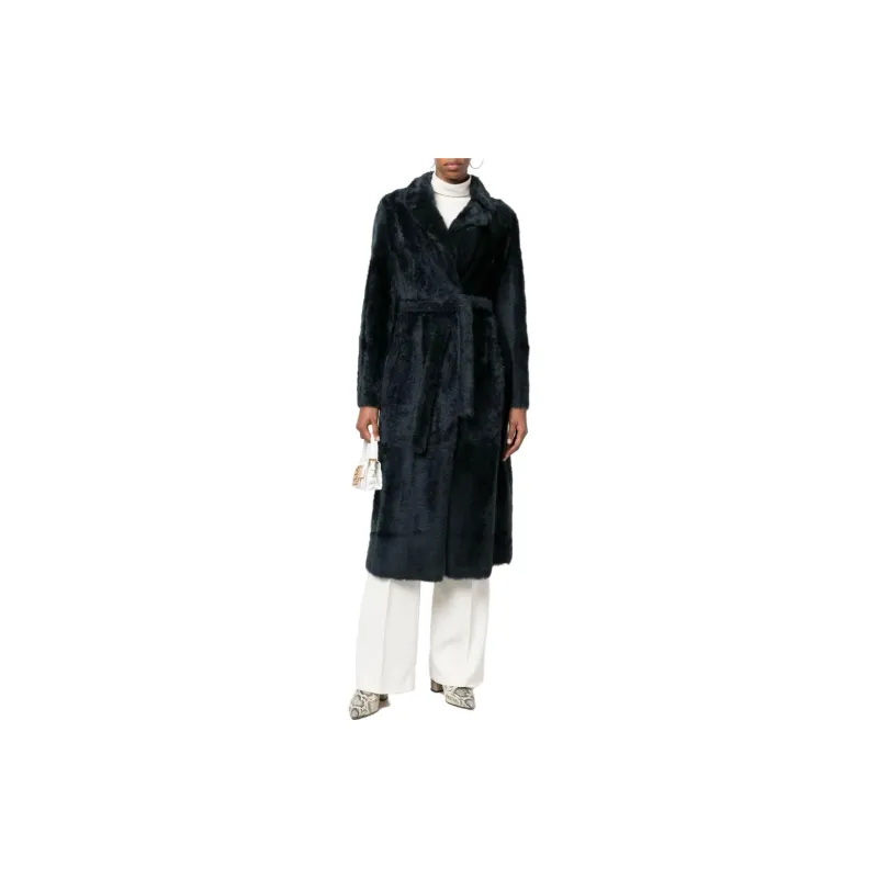 Yves Salomon Long Reversible Shearling Coat-1