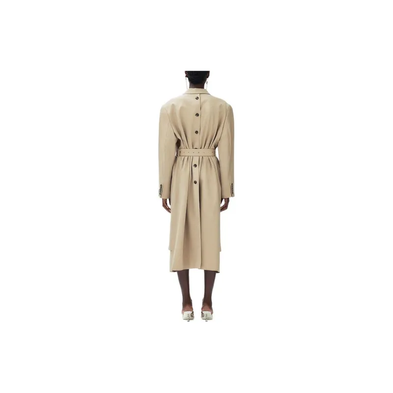 Rokh H&M Wool Blend Double Layered Coat Beige-2