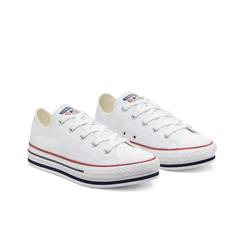 Converse Chuck Taylor All Star Anti Kick Cushioning Low Top Kids Canvas Shoes White Red Blue Teenagers-2