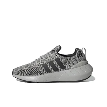 Adidas Originals Swift Run 22 J Abrasion Resistant Breathable Low Top Running Shoes Gray Black Teenagers