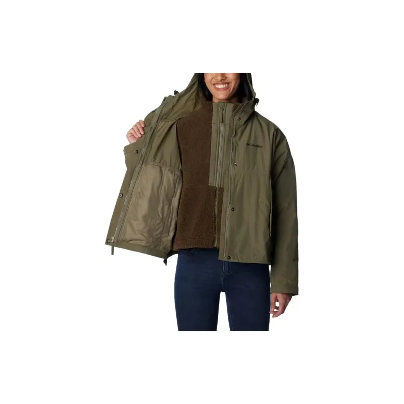 Columbia Windbreaker Jackets Women's Green-5