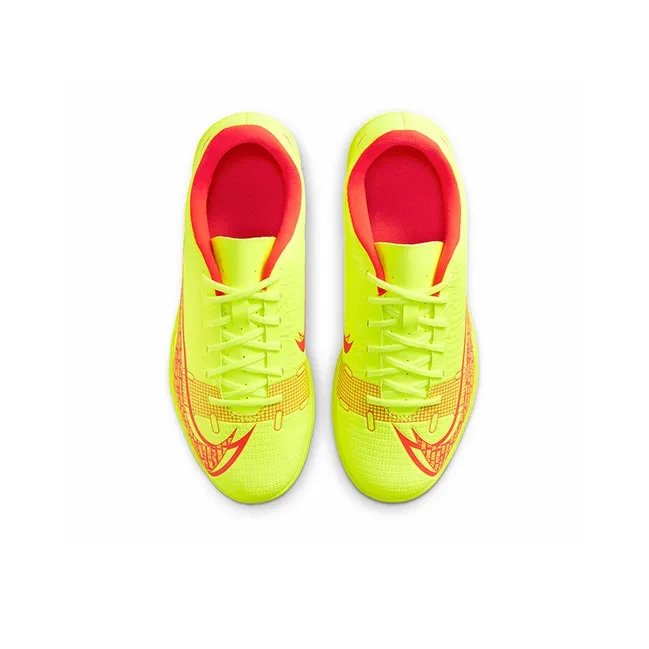 Nike Mercurial Vapor 14 Abrasion Resistant Low Top Kids' Soccer Shoes Neon Yellow Kids'-3