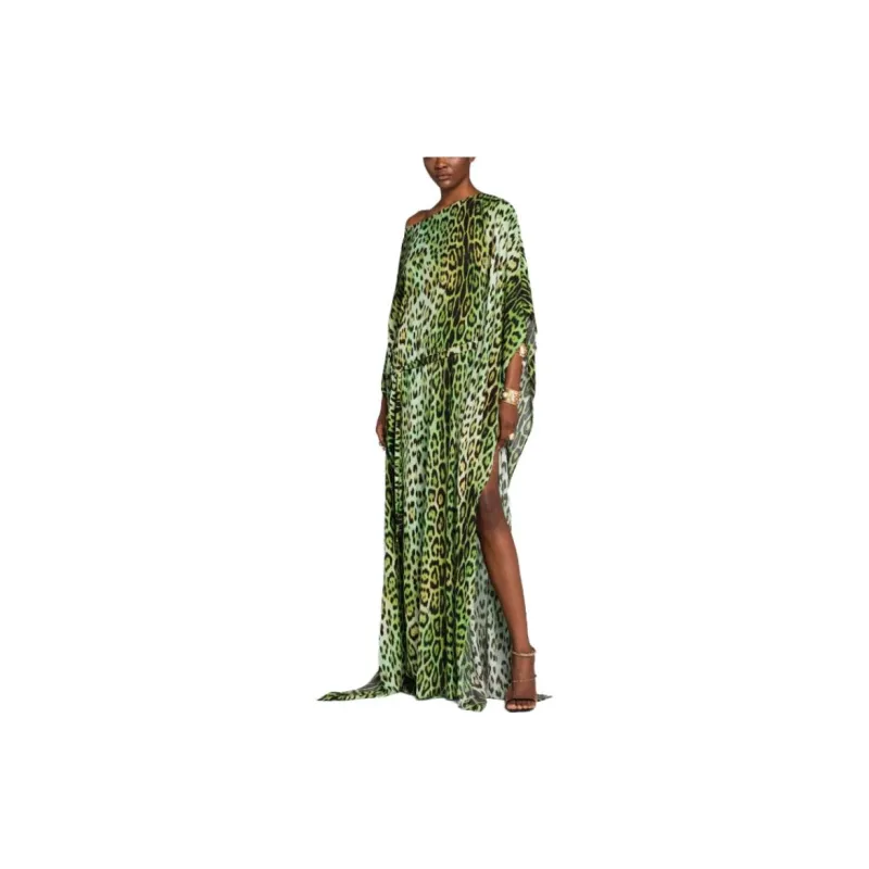Roberto Cavalli Long Sleeved Dress Women's Green-1