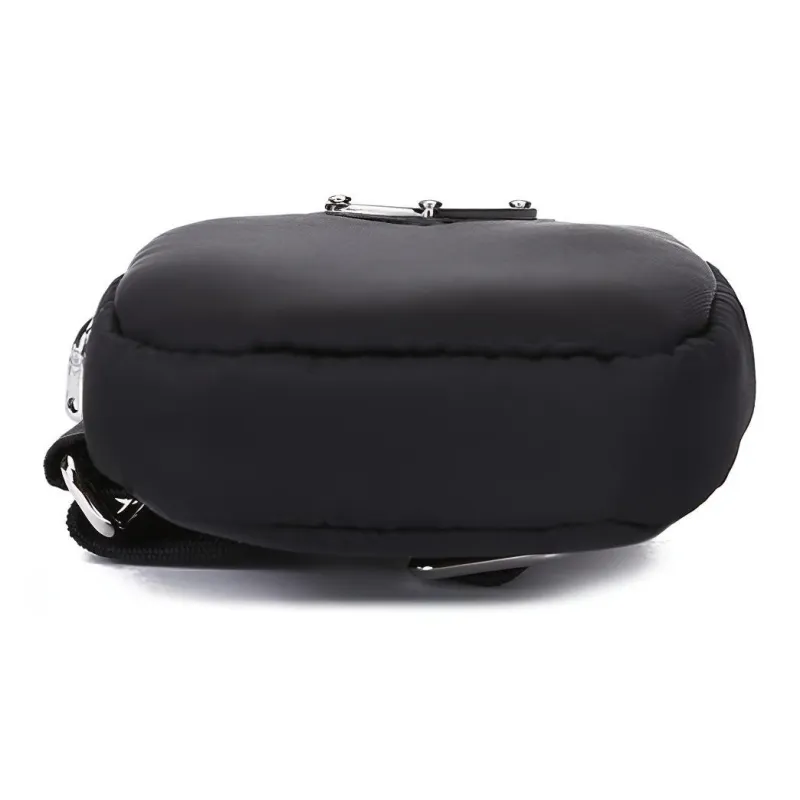 PRADA Re Nylon Fabric Wrist Bag, Coin Purse, Crossbody Bag, Shoulder Bag Women's Black-4
