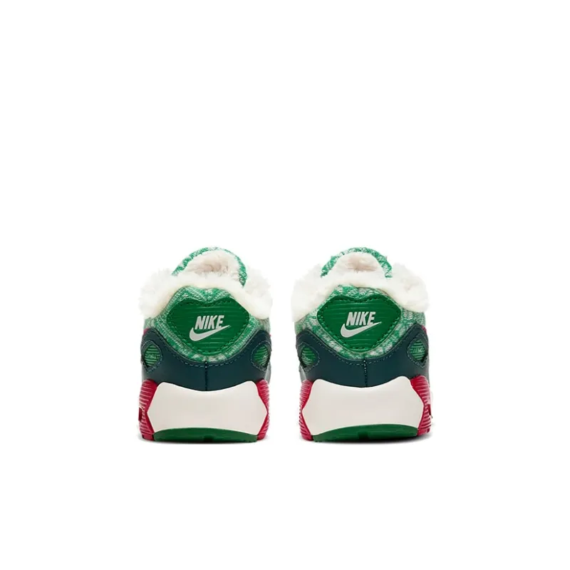Nike Air Max 90 Low Top Toddler Shoes Green White Red Infant And Toddler-4