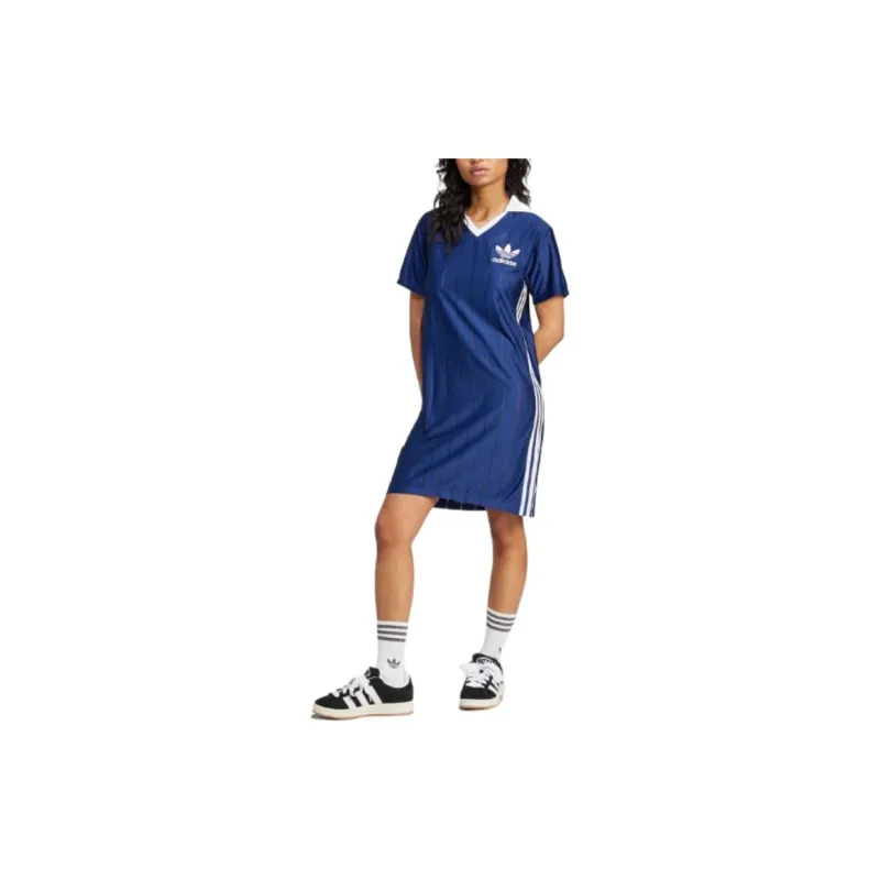 Adidas Originals Short Sleeved Dresses Women's Dark Blue-3