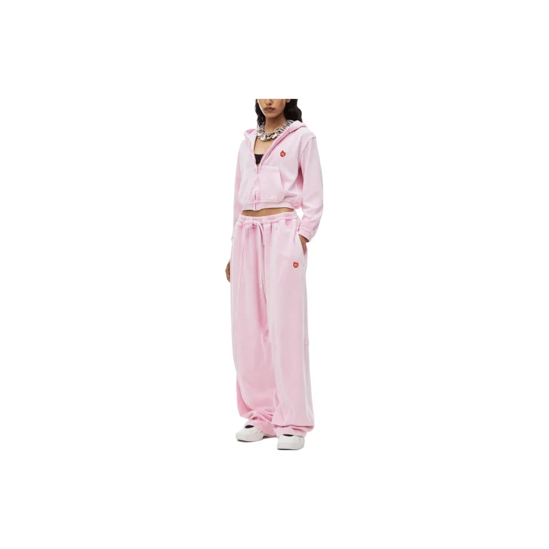 Alexander Wang Zipped Velvet Hoodie-1