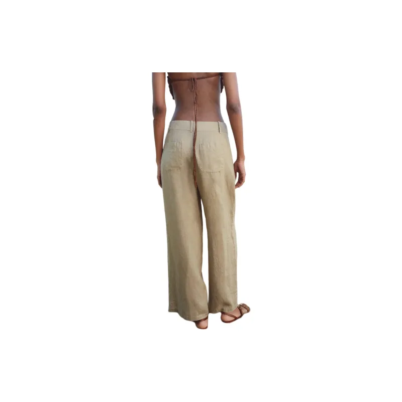 ZARA Casual Pants Women's Light Brown-2