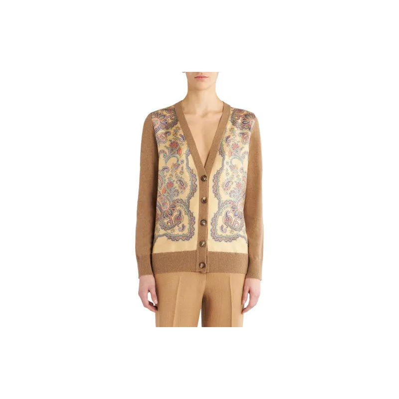 ETRO Floral print Panelled Cardigan-1