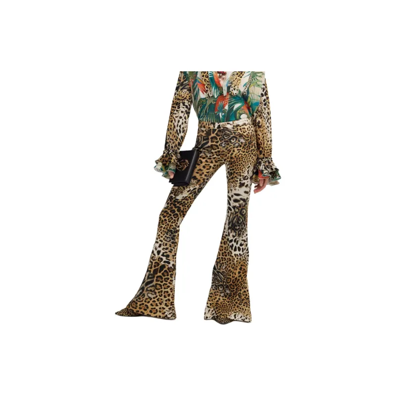 Roberto Cavalli Leopard print Flared Trousers-3