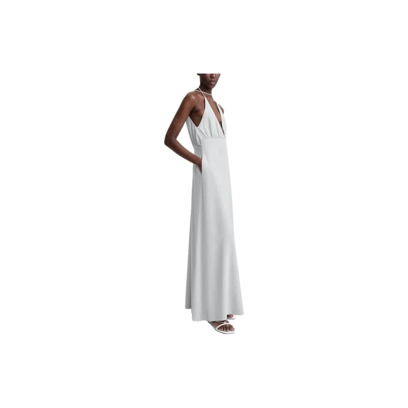 TOTEME Halterneck Flared Midi Dress-3
