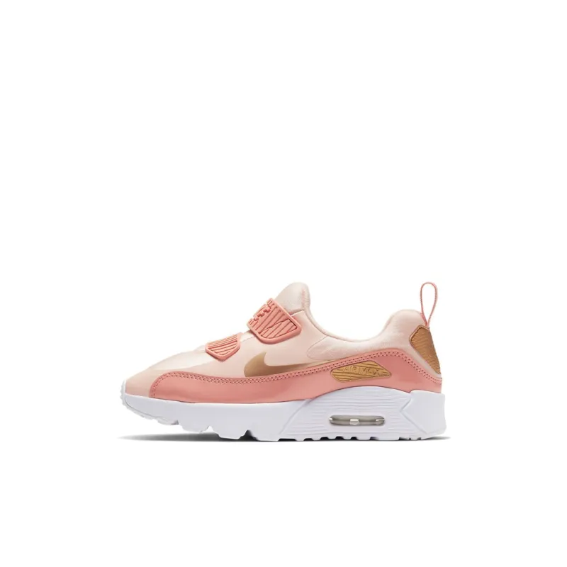 Nike Air Max Tiny 90 Shock Absorbers Low Top Kids Lifestyle Shoes White Pink Children Aged 3 7 Years Old-0