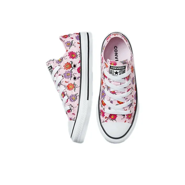 Converse Chuck Taylor All Star Anti Slip Wear Resistant Low Top Kids Canvas Shoes Pink Purple Multicolor Teenagers-3