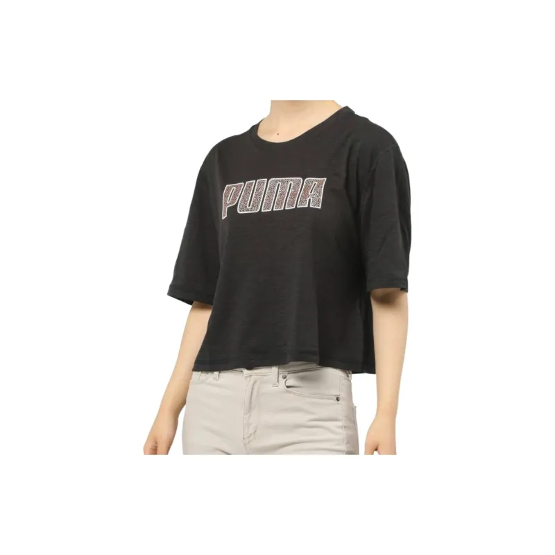 PUMA T Shirts Women's Black-2