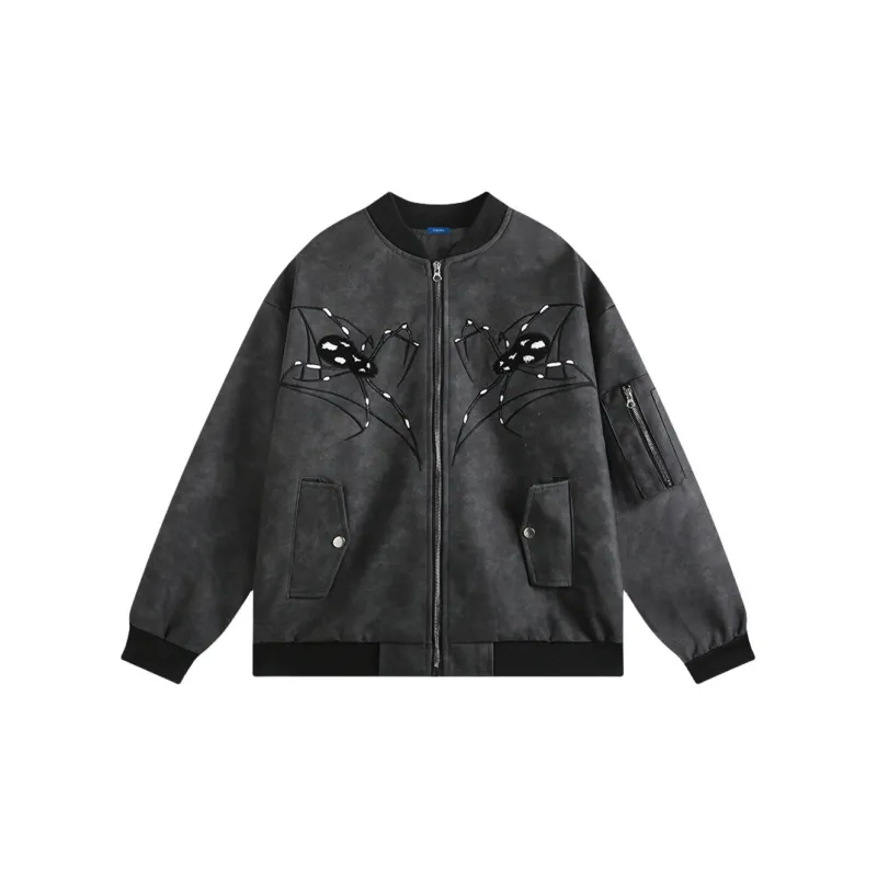 COMOWA Leather Jackets Unisex Black Gray Color-1