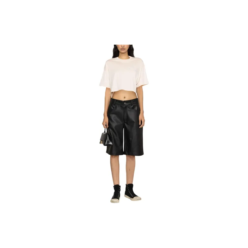 AMIRI SS24 Drop Shoulder Sleeve T Shirt Women's Peach Pink-1