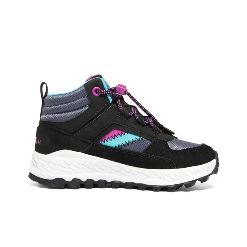 Skechers Slip Resistant Shock Absorbers With Abrasion Resistant Properties Low Top Kids Lifestyle Shoes Black Teenagers-1