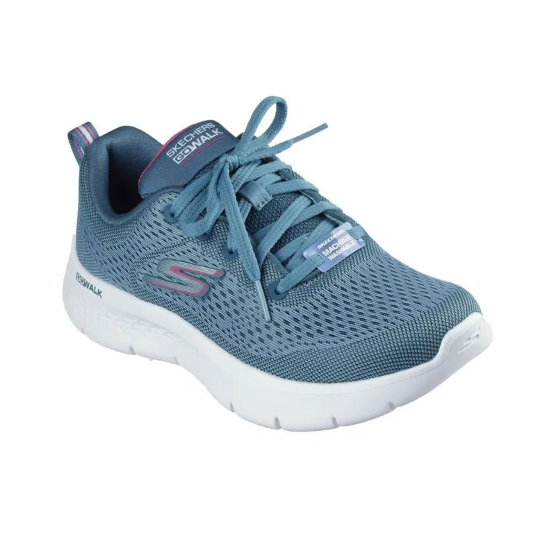 Skechers Go Walk Fle Non slip Support Low Top Training Shoes Women's Cyan-2