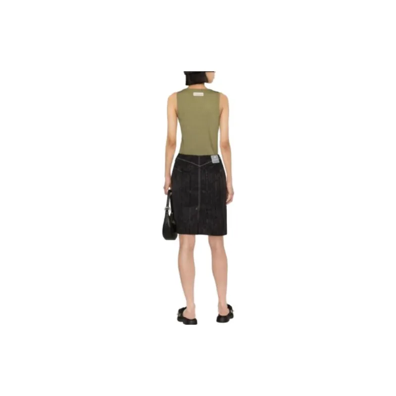 Marine Serre Casual Short Skirts Women's Black-2