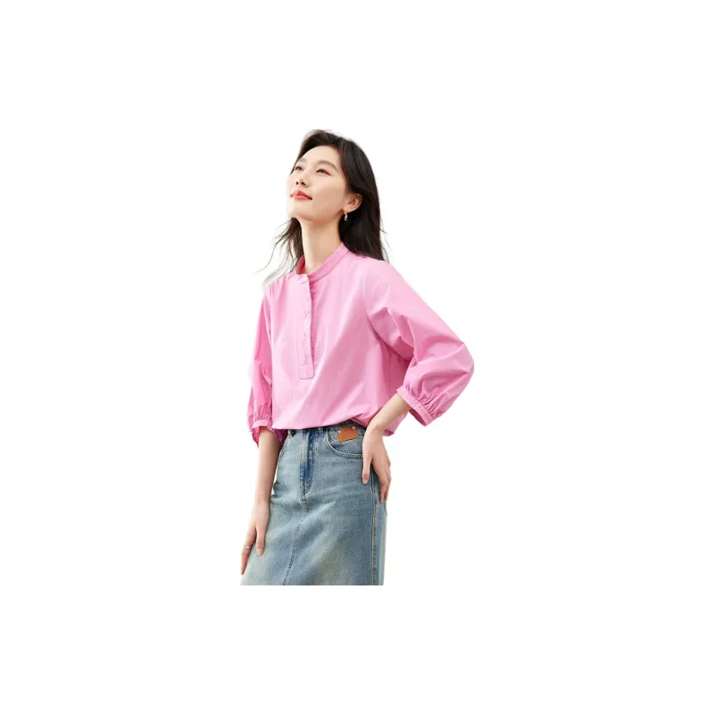 VIMLY Shirts Women's Fuchsia-2