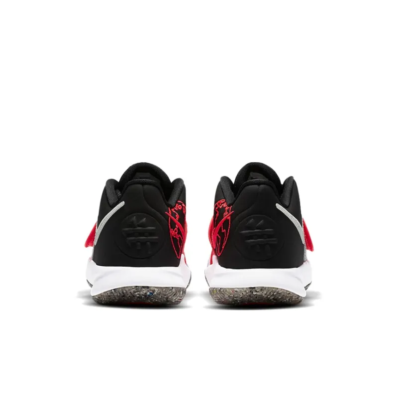 Nike Slip-Resistant Cushioning Low-Top Children's Basketball Shoes Black Gray Red Children Aged 3-7 Years Old-4