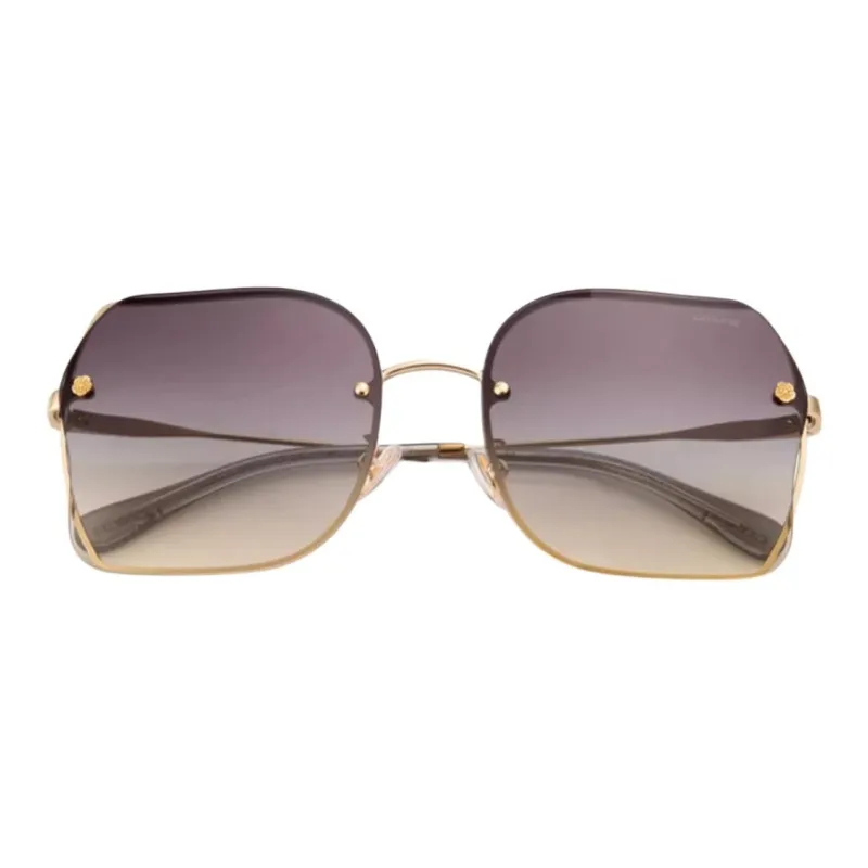 COACH Alloy Square Sunglasses Unisex Gold-2