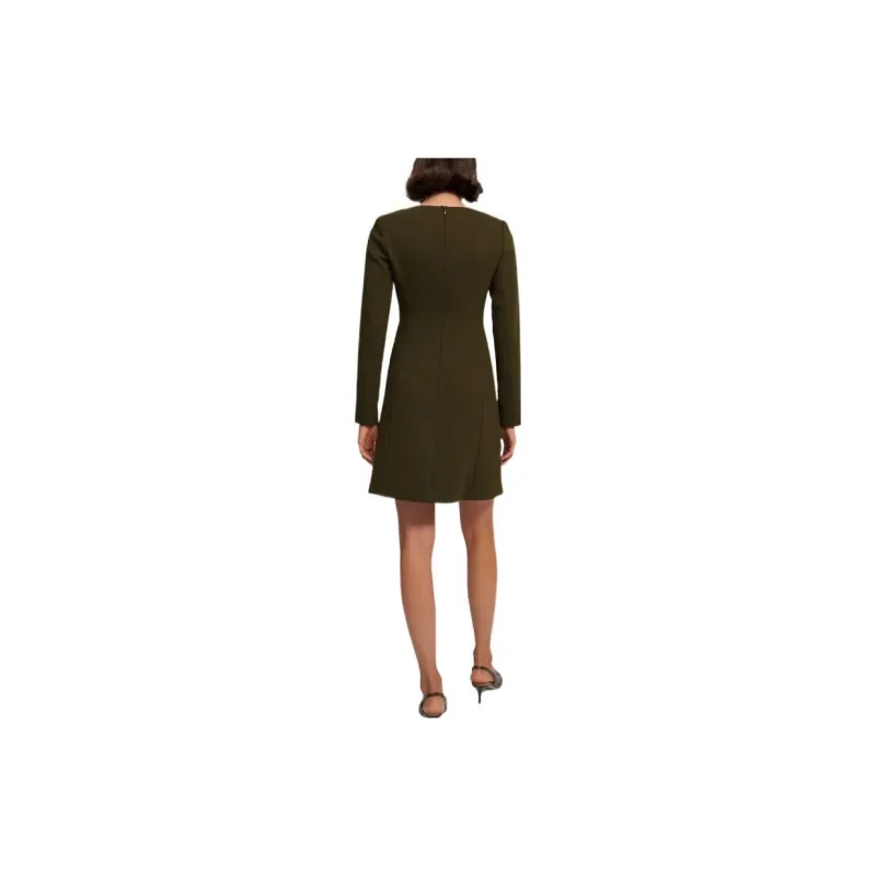 THEORY Long-Sleeved Dresses Women's Brown Green-2