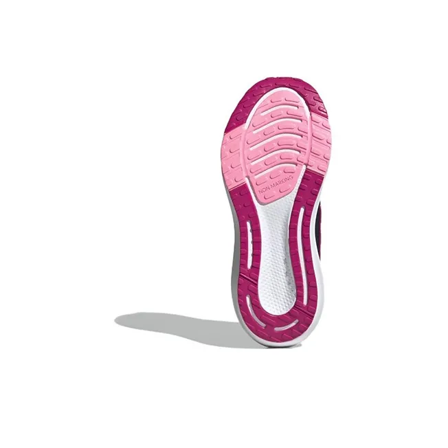 Adidas EQ21 Slip Resistant Cushioning Wear Resistant Low Top Kids' Running Shoes Silver Pink Teenagers-5
