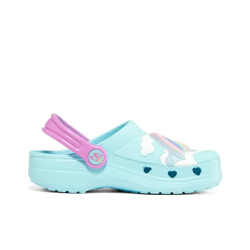 Skechers Foamies Heart Charmer Slip-Resistant Children's Sandals Blue Multicolor Teenagers-1