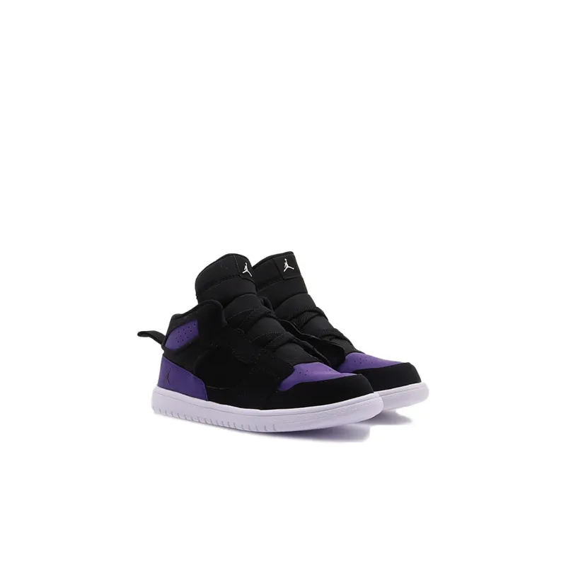 Jordan Access Air Slip Resistant Cushioning Abrasion Resistant Mid Top Toddler Shoes Black Purple Infant And Toddler-2