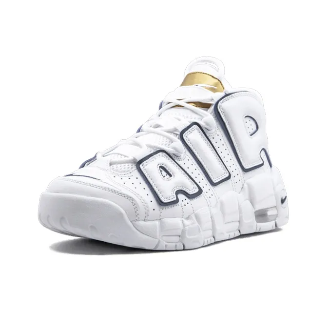 Nike Air More Uptempo White Midnight Navy GS-1