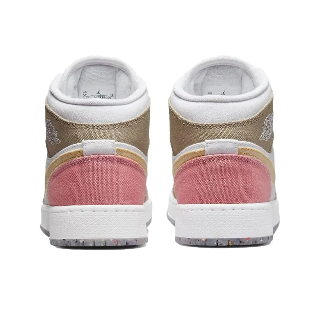 Jordan 1 Mid SE Pastel Vivid Green Grind GS-6