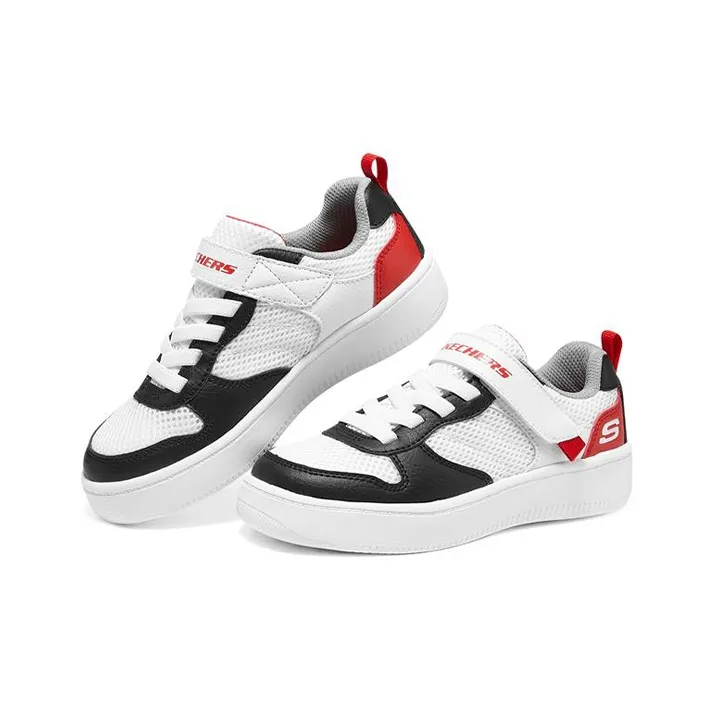 Skechers Sport 92 Anti Slip Wear Resistant Low Top Kids' Skateboarding Shoes White Black Teenagers-2