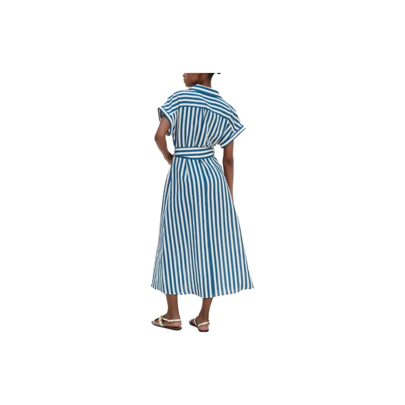 ZARA Short Sleeved Dresses Women's Blue-3