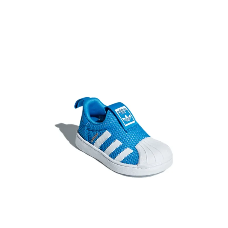 Adidas Originals Superstar Series 360 I Breathable Low Top Toddler Shoes Blue White Infant And Toddler-2