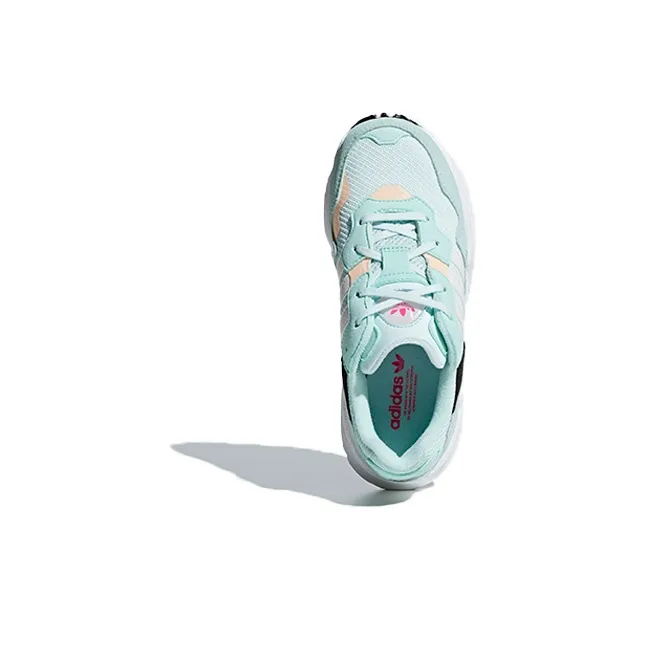 Adidas Originals Yung 96 Breathable Low Top Casual Shoes Light Blue White Teenagers-4