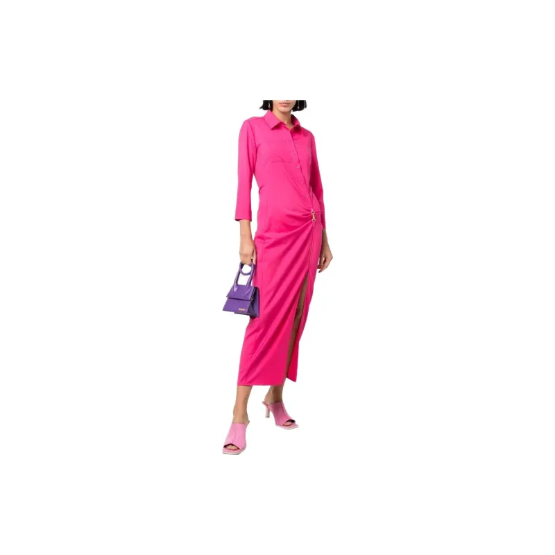 Jacquemus Jocou Gathered Buckle-embellished Dress-3