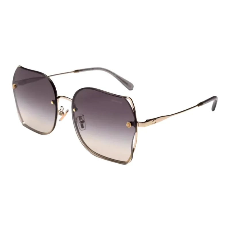 COACH Alloy Square Sunglasses Unisex Gold-0