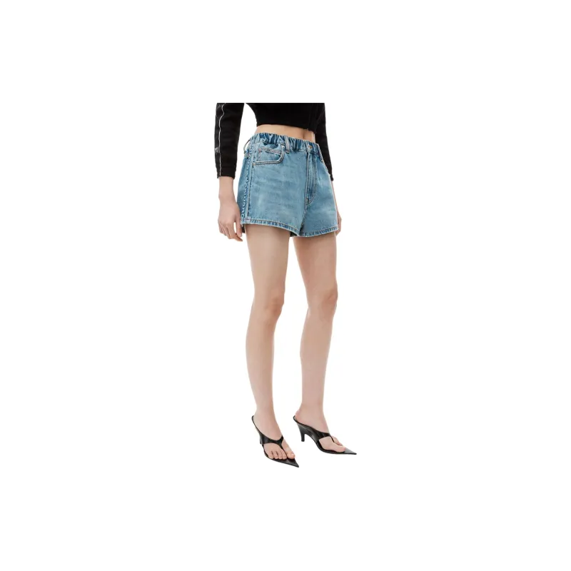 Alexander Wang FW24 Denim Shorts Women's Light Blue-3