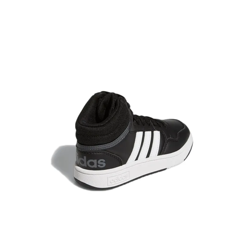 Adidas Hoops Mid Core Black Cloud White Grey GS-3