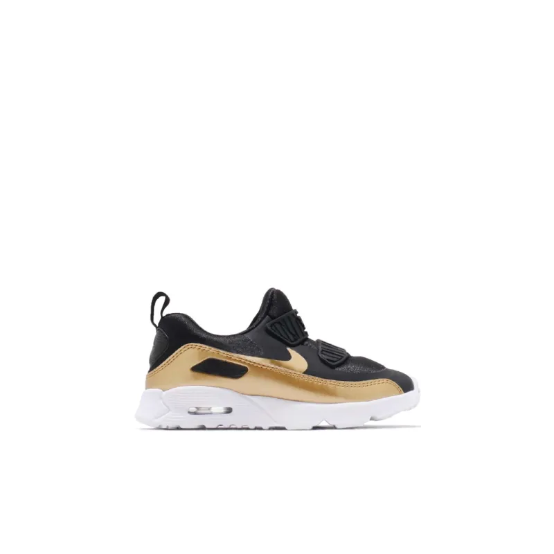 Nike Air Max Tiny 90 Low Top Toddler Shoes Black Gold Infant And Toddler-1